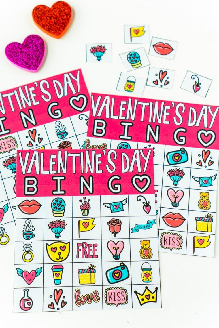 Free Printable Valentines Bingo Game ( Cards!) - Play Party Plan