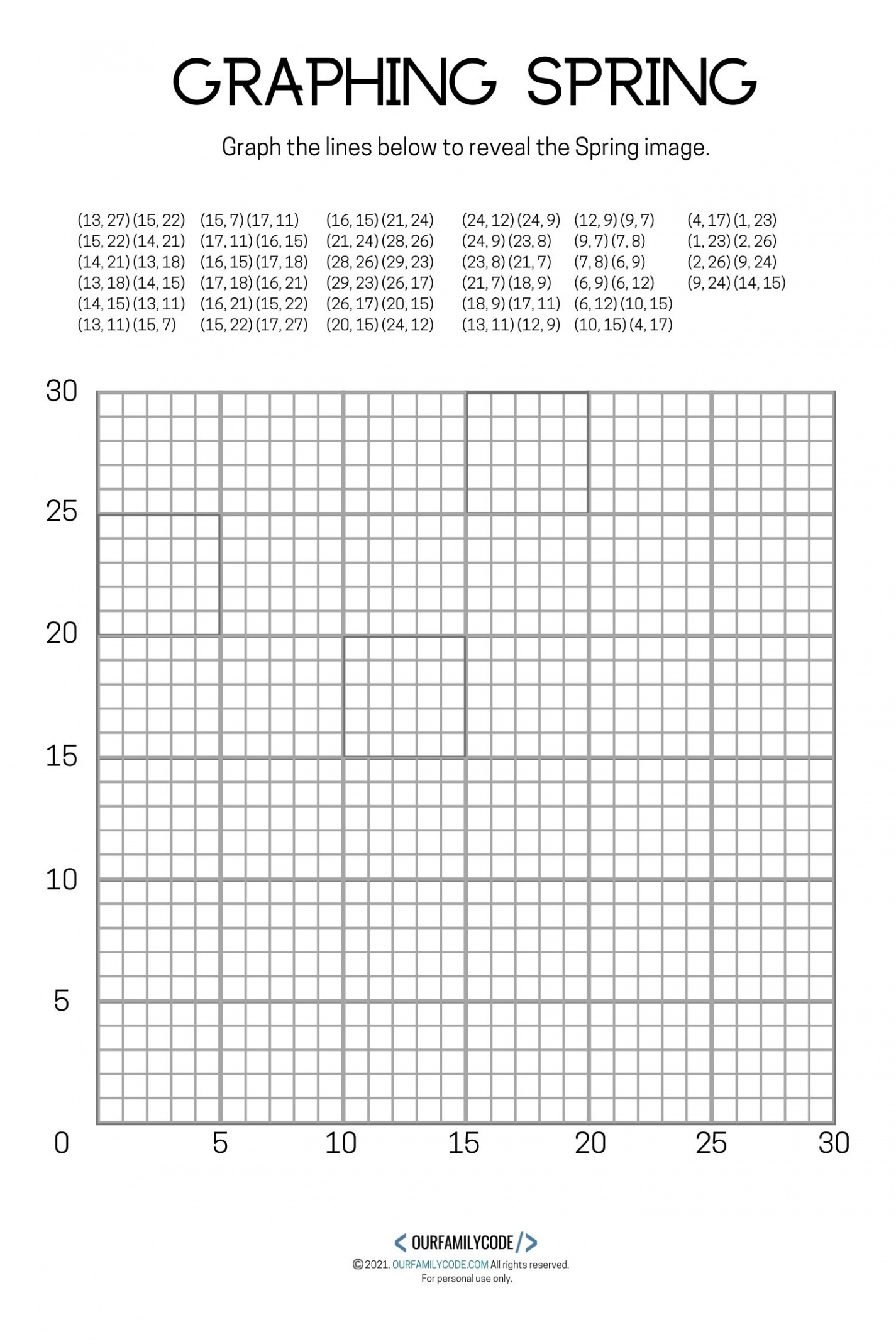 Free Spring Graphing Math Worksheets - Our Family Code