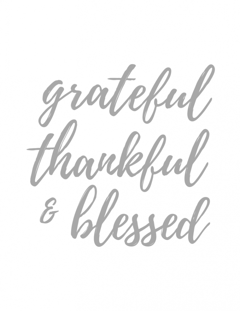 FREE Thanksgiving Printable: Grateful Thankful & Blessed - Hello