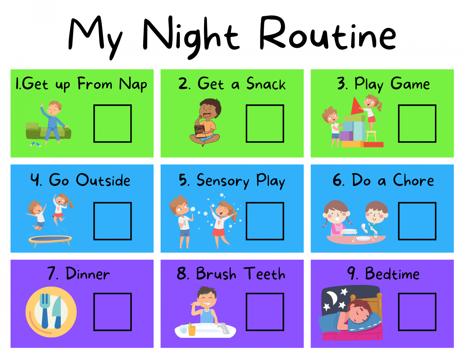 Free Visual Schedule Templates for Autism  Picture Schedules for