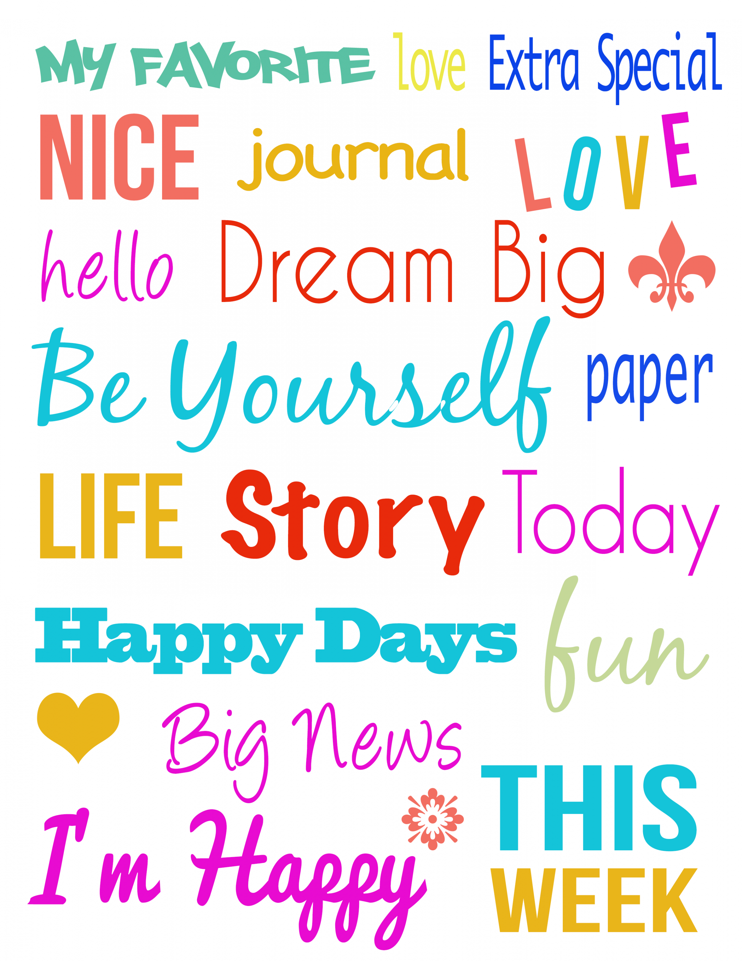 Free Word Printables - Download - Alanda Craft