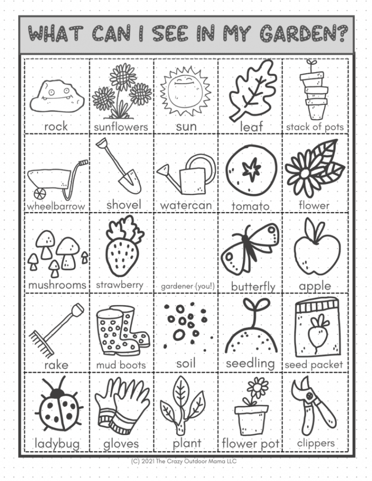 Fun + CUTE Garden BINGO for kids ( Boards + Calling Cards