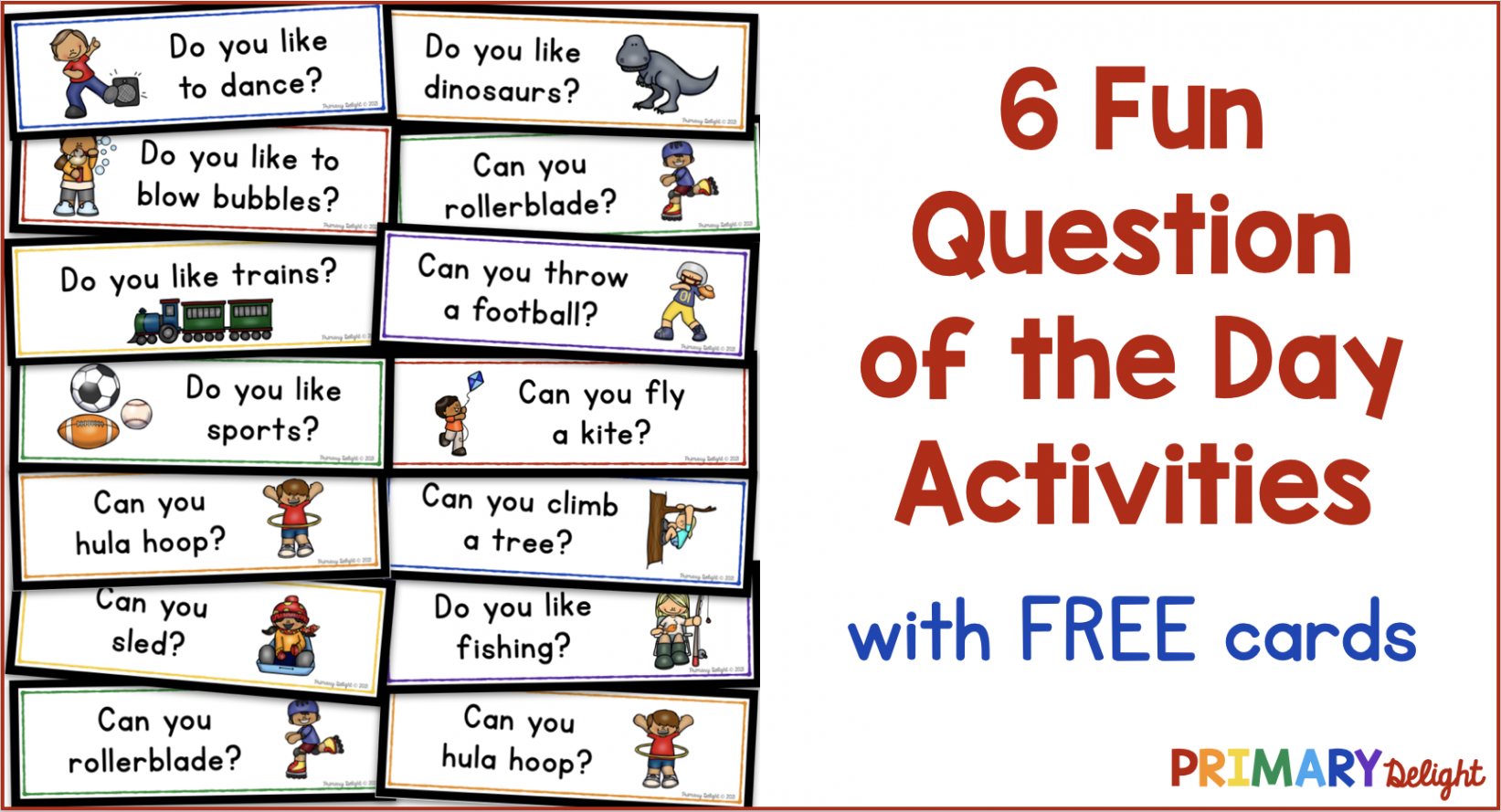 Fun Question of the Day Activities – Primary Delight