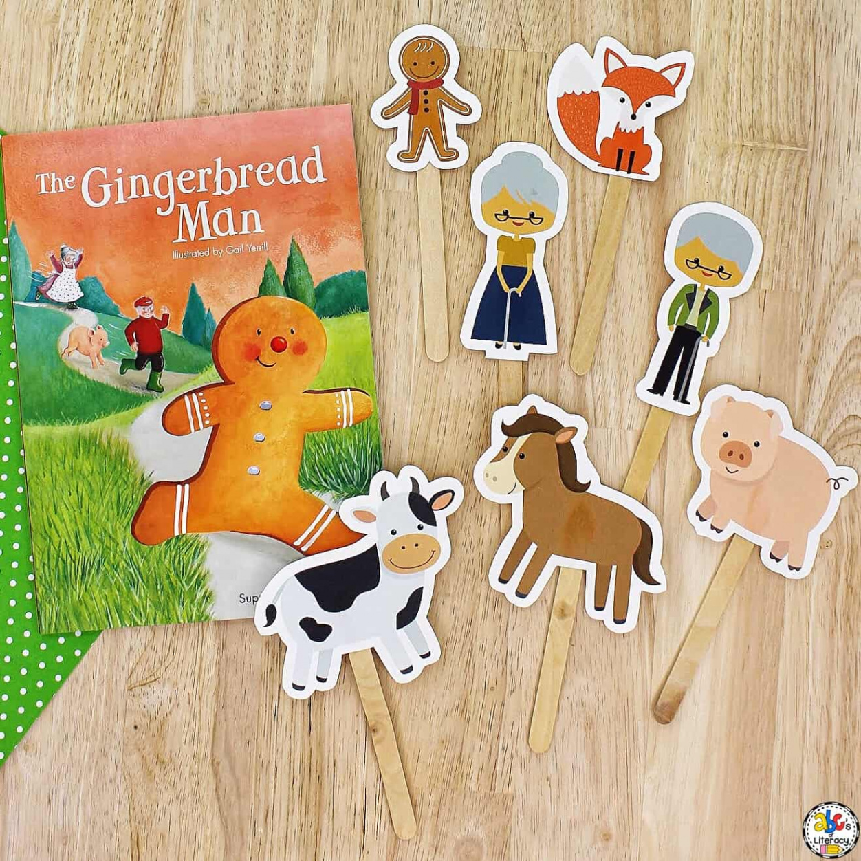 Gingerbread Man Stick Puppets