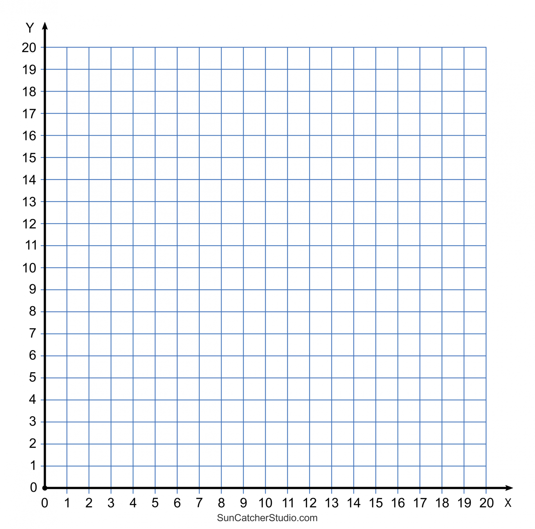 Grid Paper (Printable  Quadrant Coordinate Graph Paper Templates