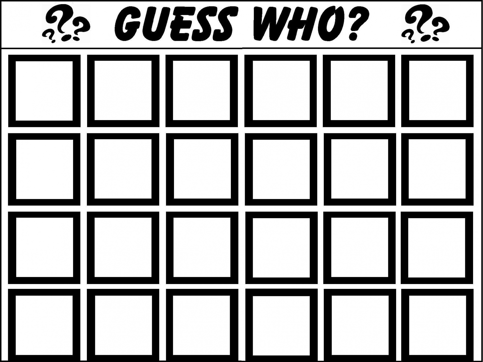 Guess Who Template  Social emotional activities, Board game