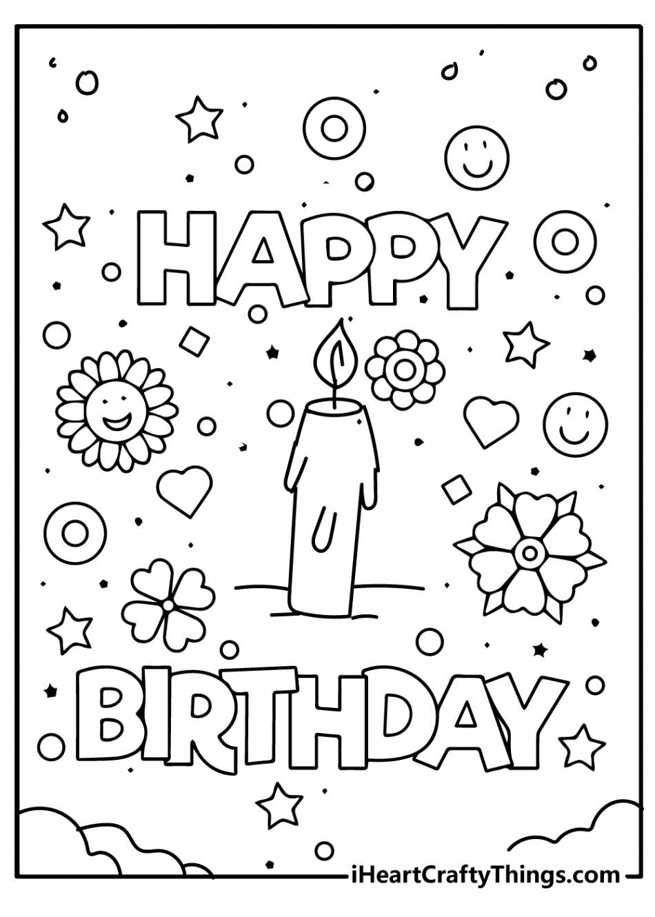 Happy Birthday Coloring Pages (% Free Printables)