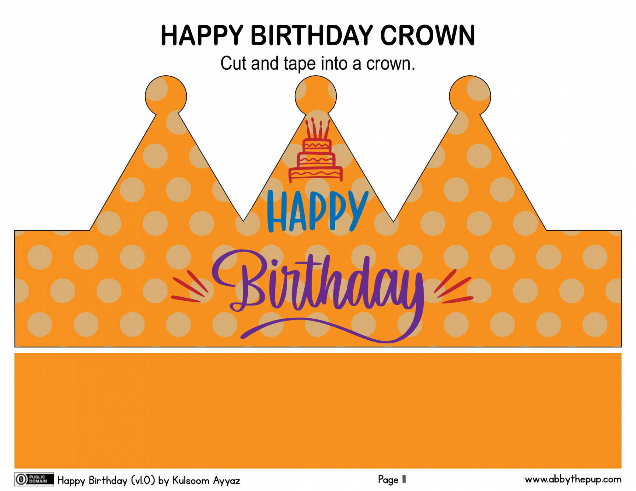 Happy Birthday Crown  Free Printable Papercraft Templates