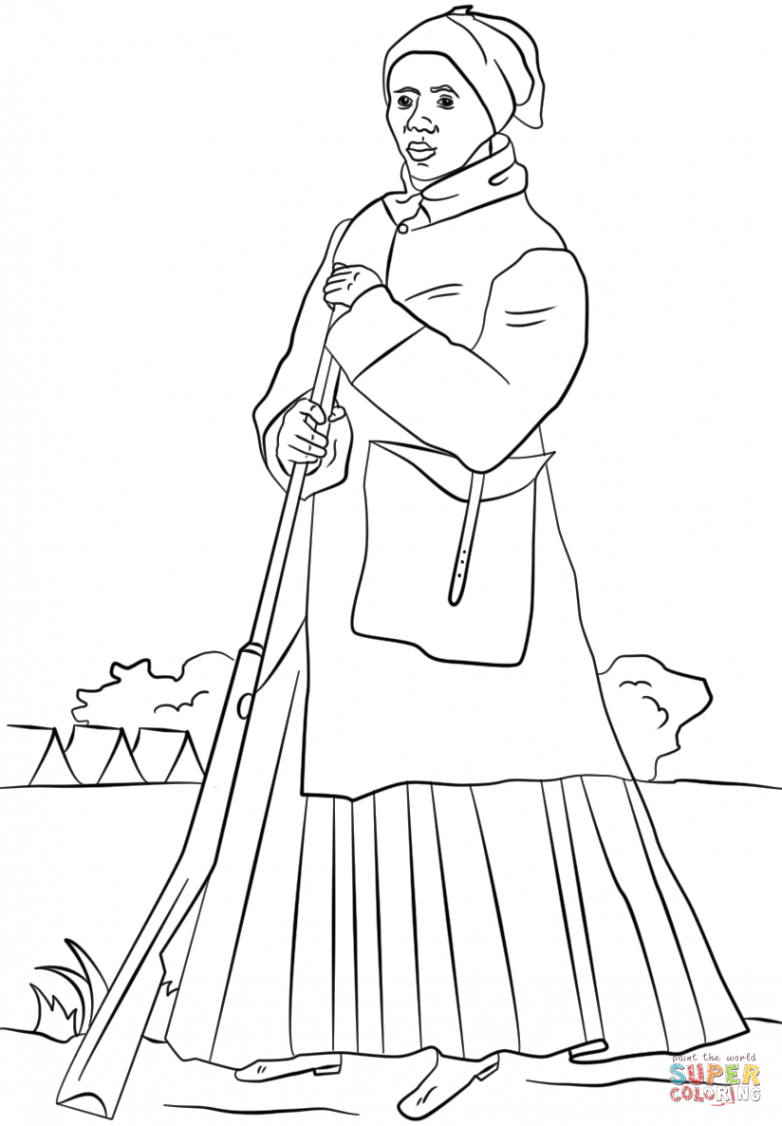 Harriet Tubman Coloring Pages  Harriet tubman, Coloring pages