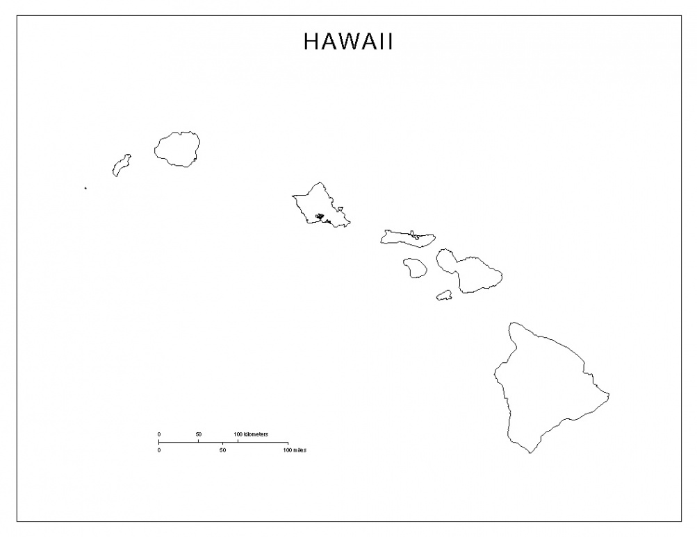 Hawaii Blank Map