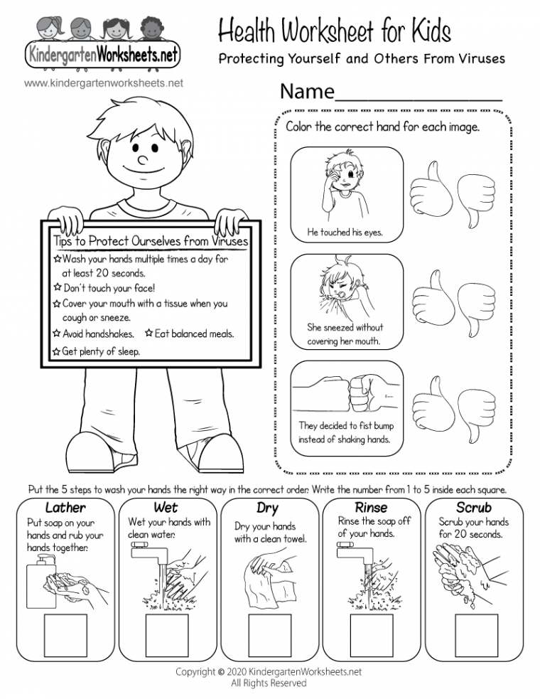 Health Worksheet for Kids - Free Printable, Digital, & PDF