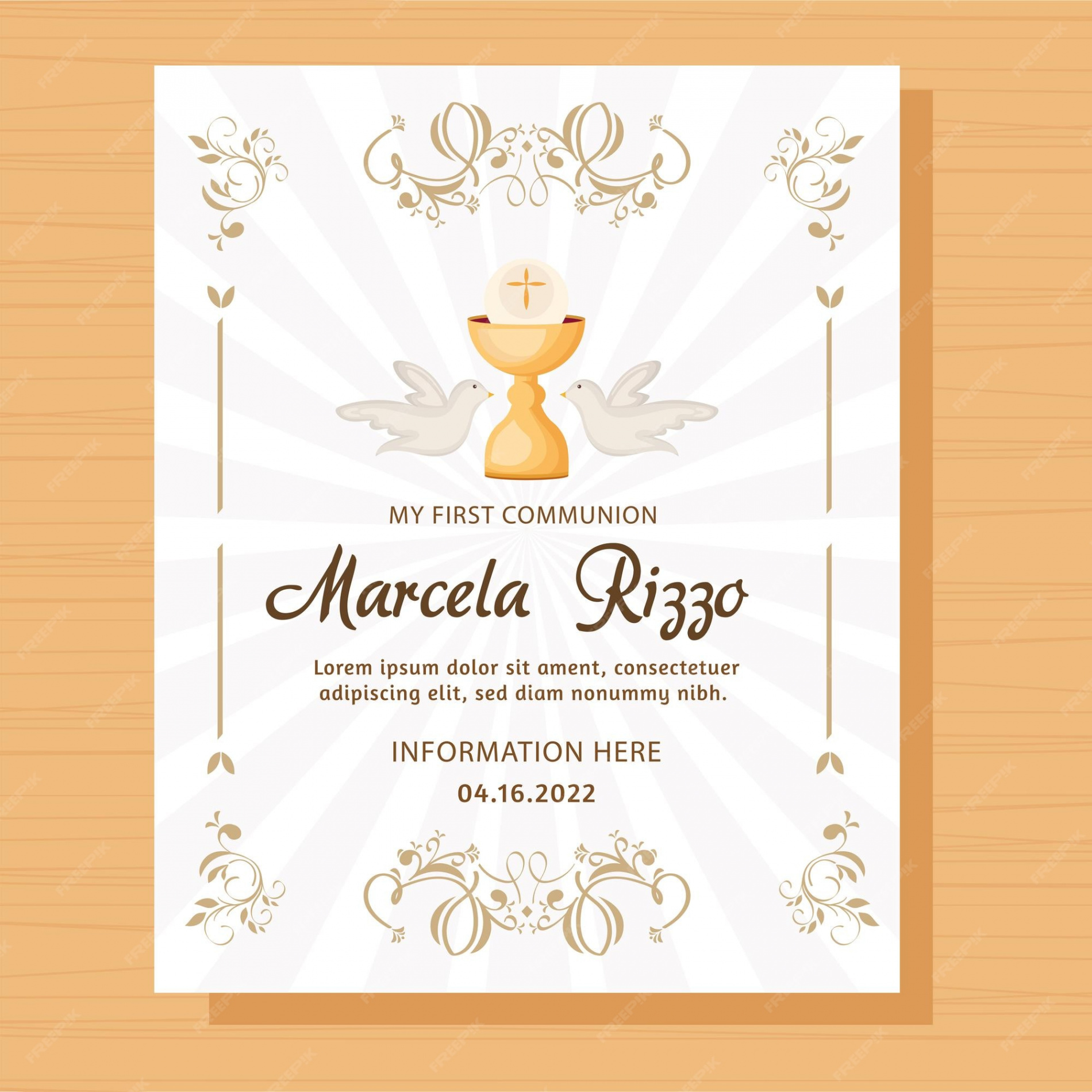 Holy Communion Invitation Images - Free Download on Freepik