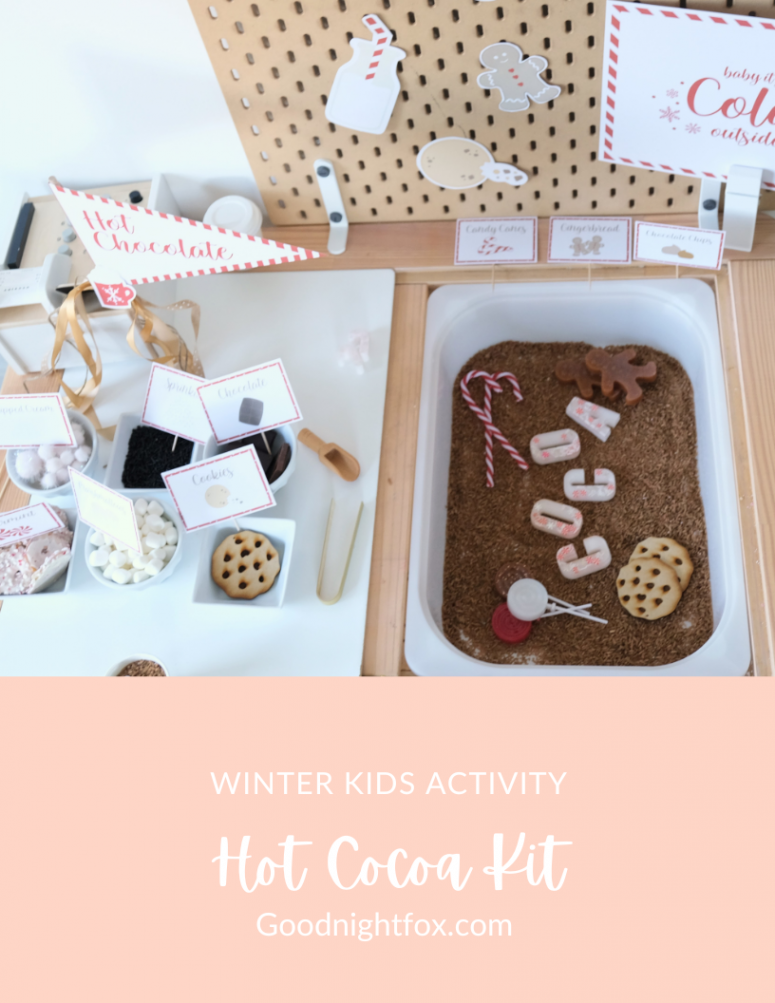 Hot Cocoa Sensory Bin & Dramatic Play Kit — Goodnight Fox