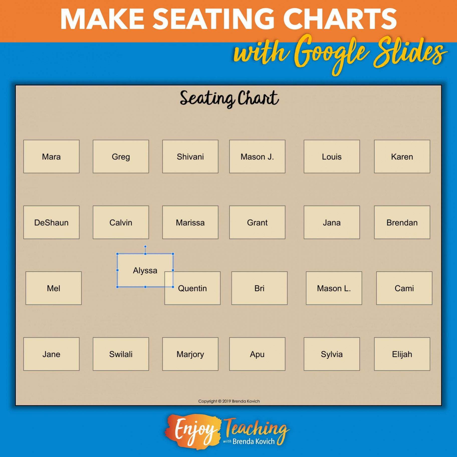 How to Make a Digital Seating Chart with Google Slides