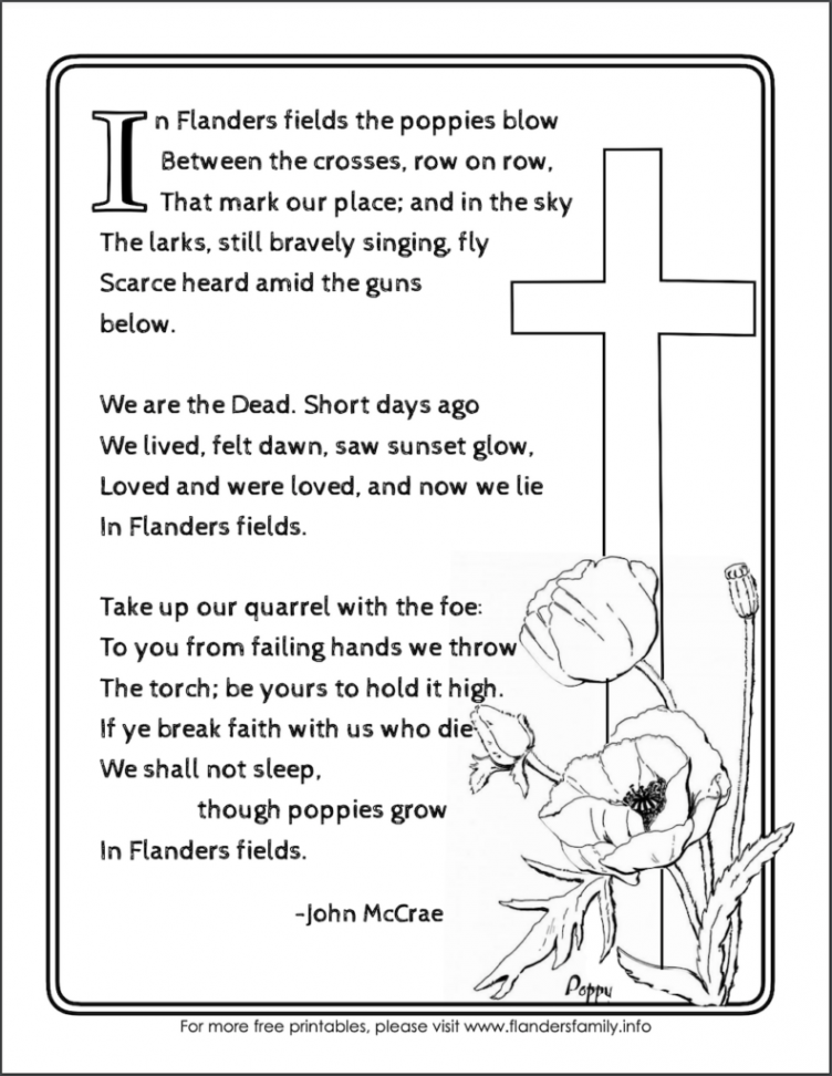 In Flanders Fields (Free Printable Poem) - Flanders Family Home Life