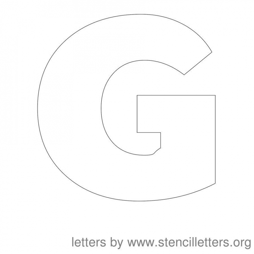 Inch Stencil Letter Uppercase G  Letter stencils, Printable