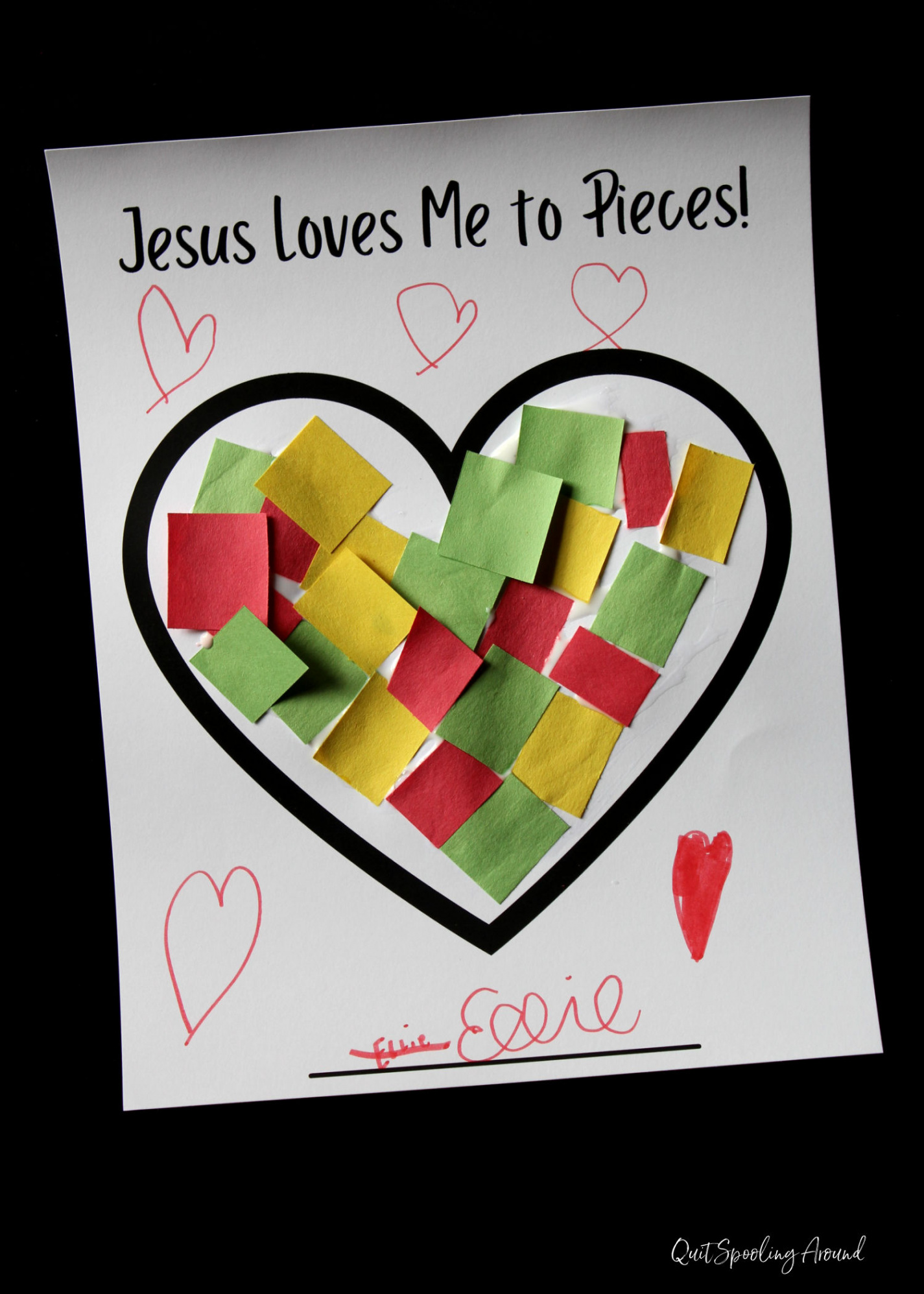 Jesus Loves Me to Pieces (FREE Printable) - Quit Spooling Around