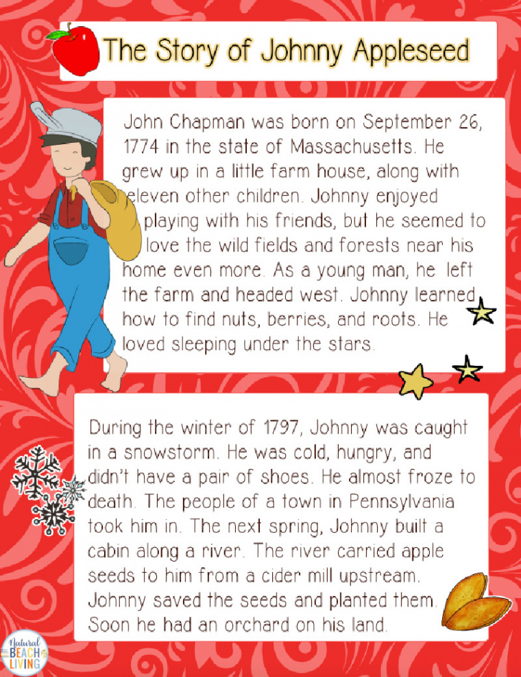 Johnny Appleseed Printable Activities and Craft - Natural Beach Living