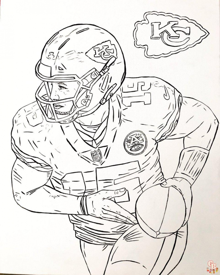 Kansas City Chiefs Coloring Pages for kids - GBcoloring