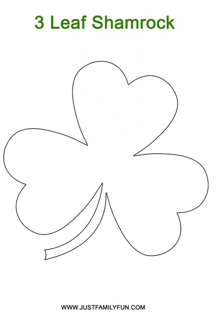 Leaf Clover Outline Template - Printable  Templates printable