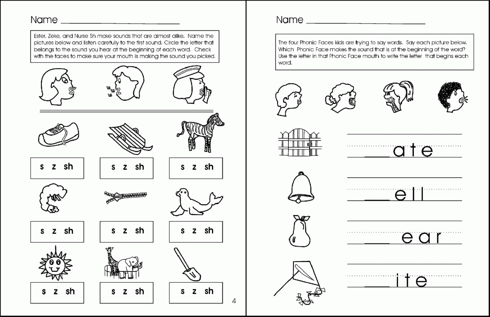 Letter-Sound Phonemic Awareness Worksheets