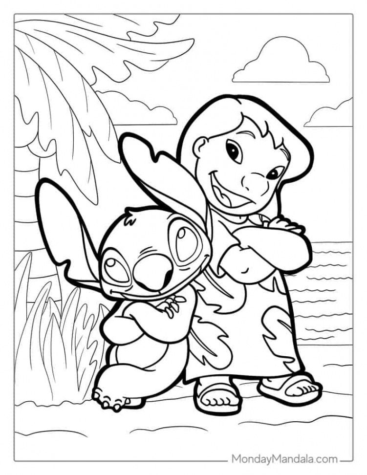 Lilo & Stitch Coloring Pages (Free PDF Printables)