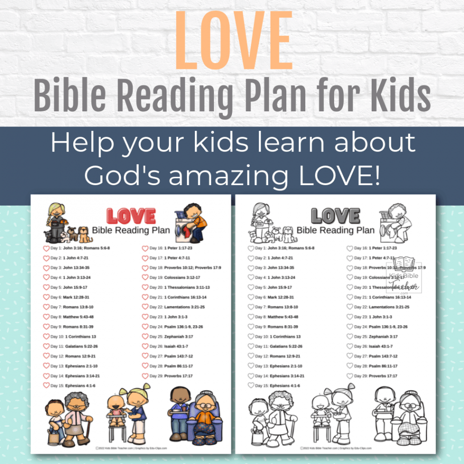 Love Bible Reading Plan - Kids Bible Teacher