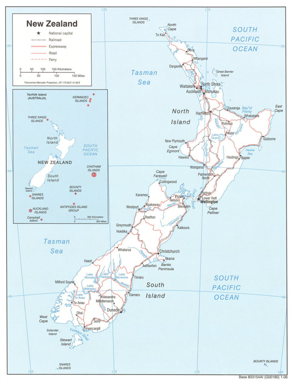 Map of New Zealand (Political Map) : Worldofmaps