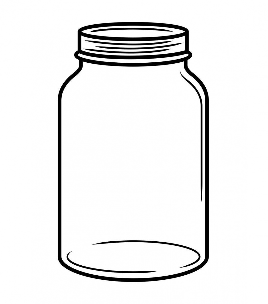 Mason Jar Outline Clip Art (+)  Mason jar clip art, Mason jar