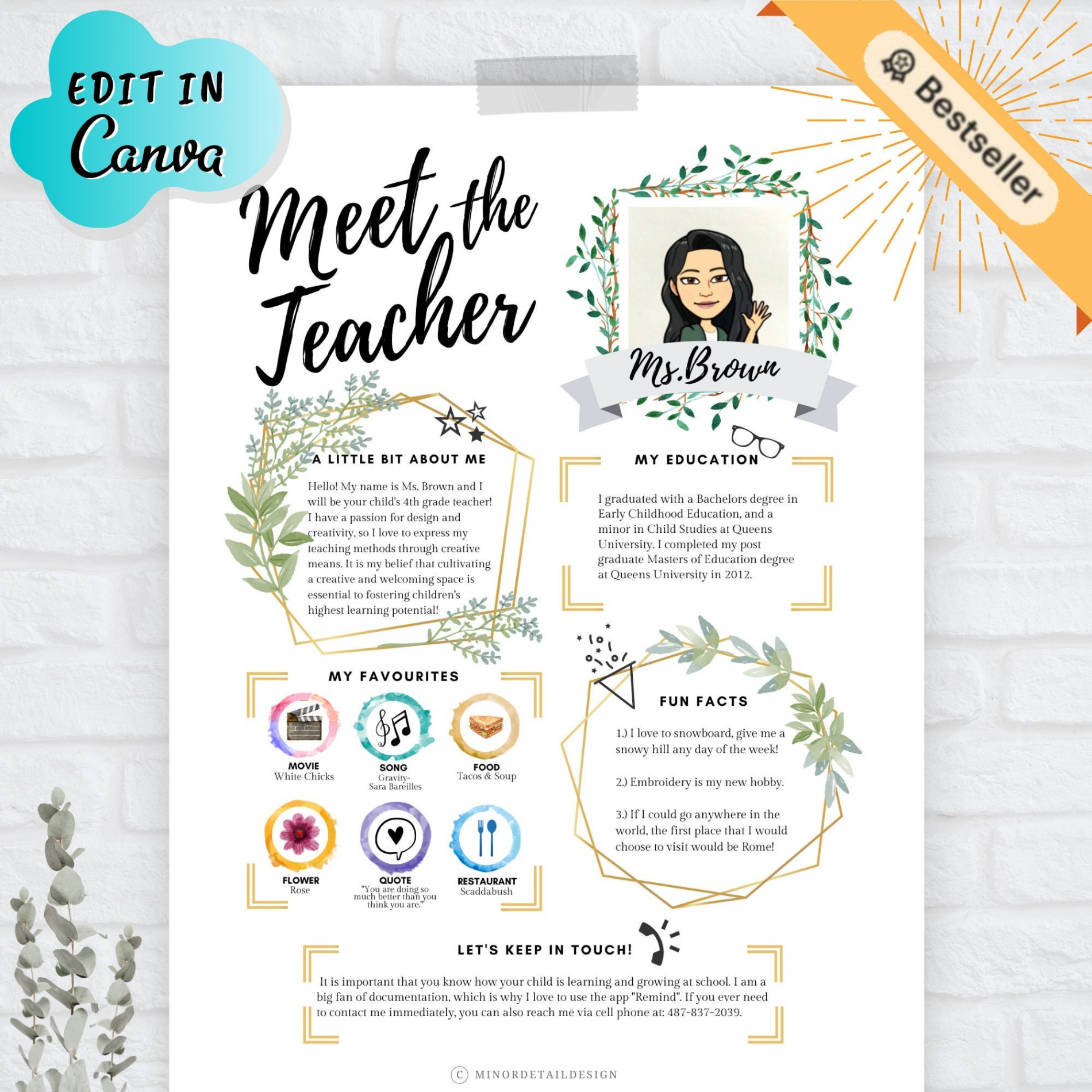 Meet the Teacher Editable Template Back to School Welcome - Etsy