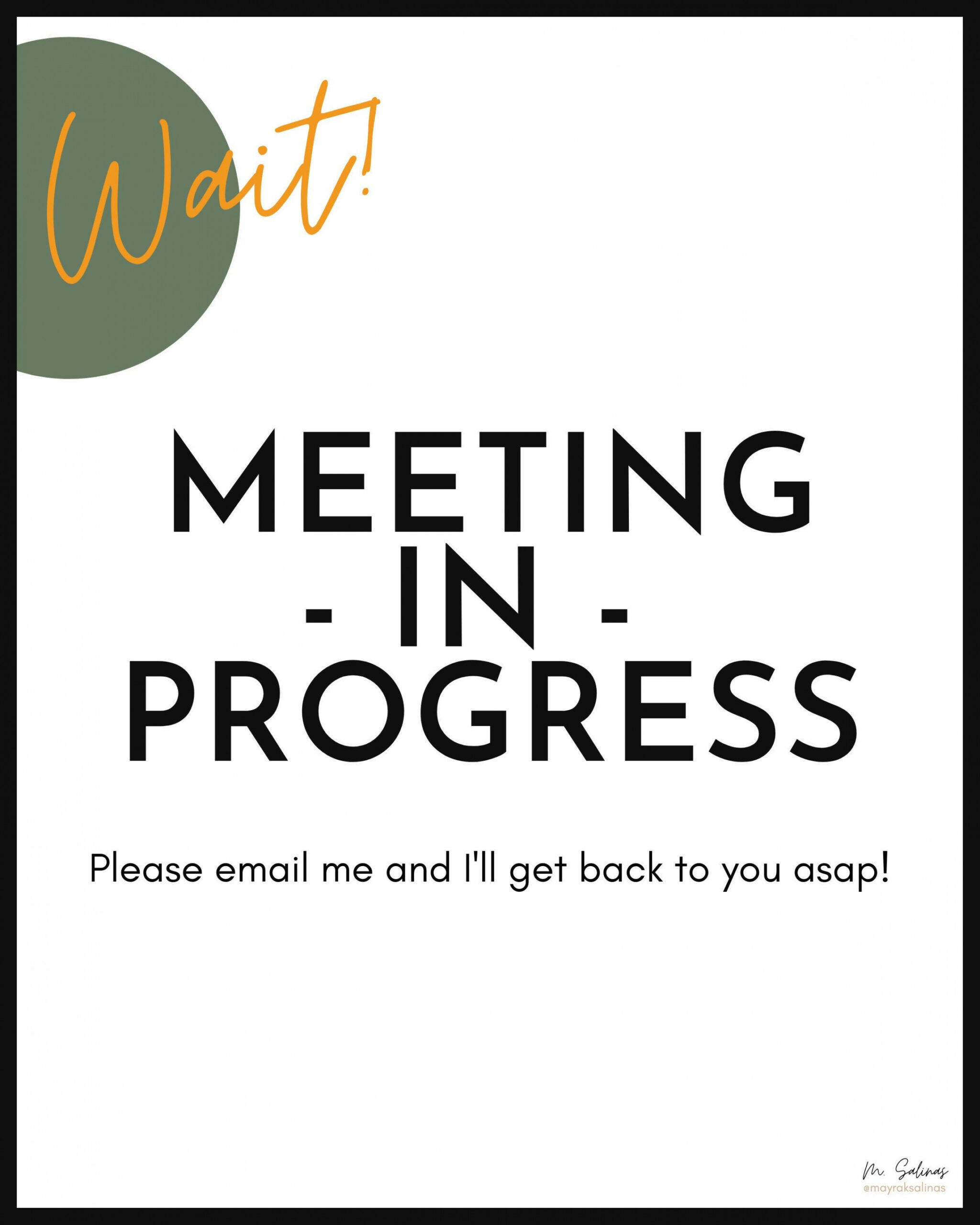 Meeting in Progress Printable - Etsy