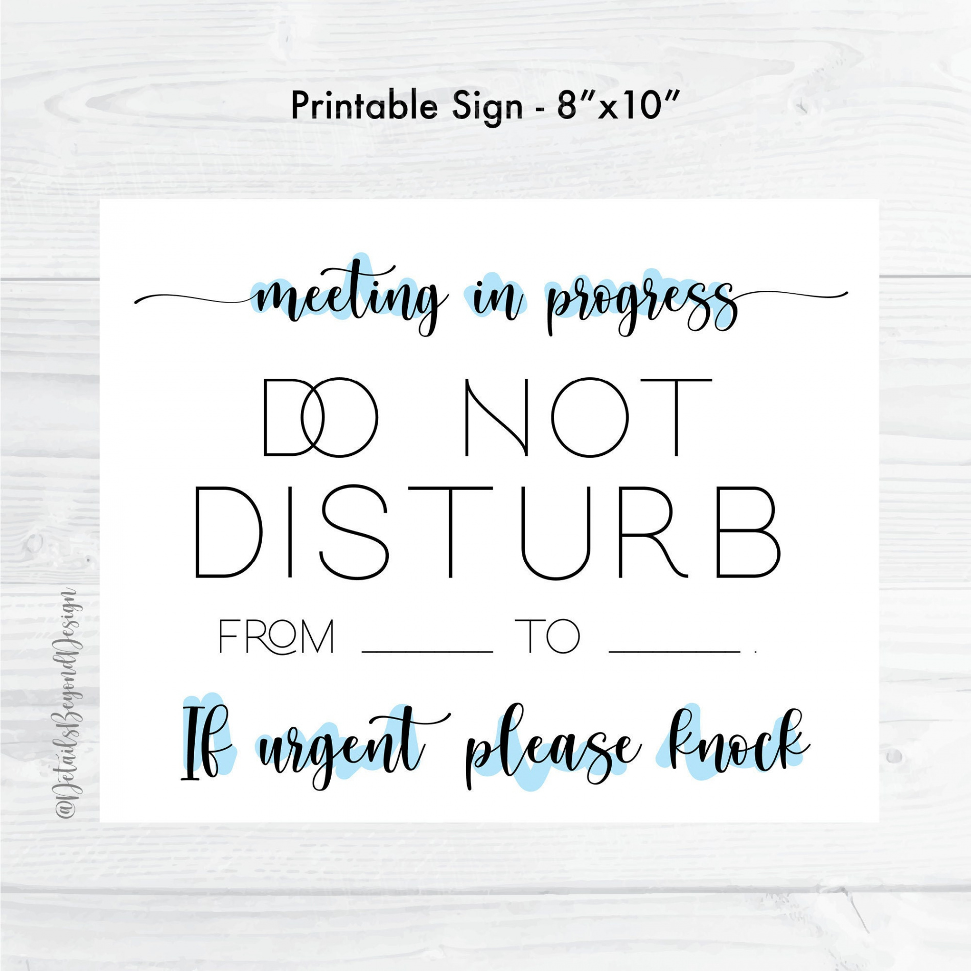 Meeting in Progress Printable Sign Instant Download - Etsy