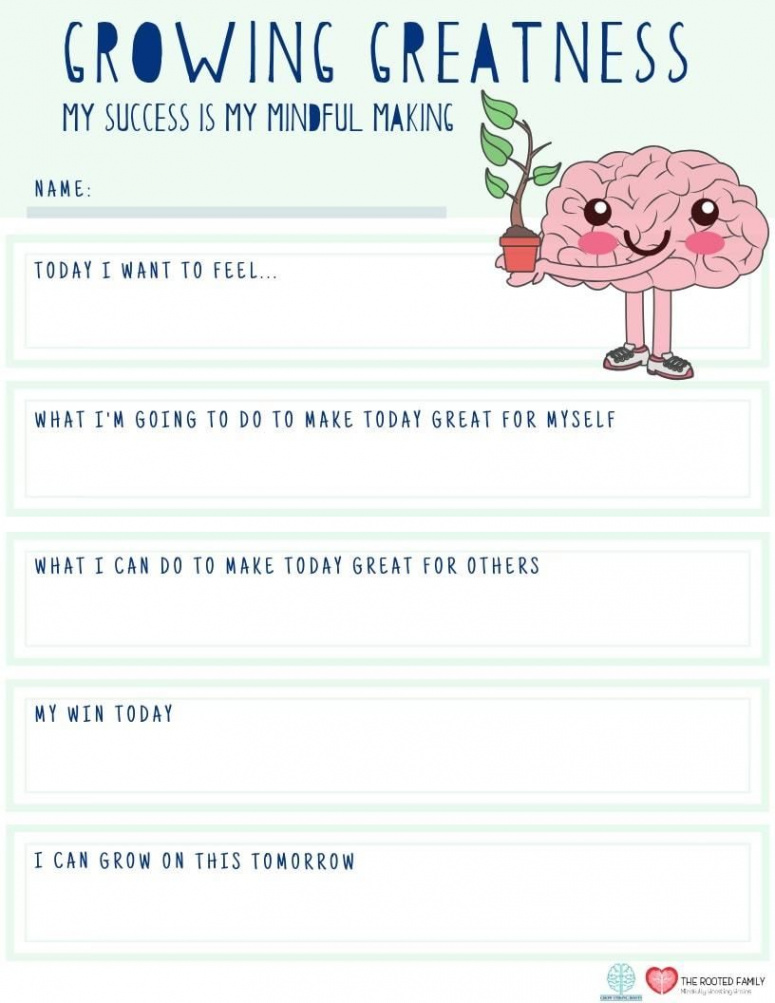 Mindfulness Worksheets and Templates to Live in the Present