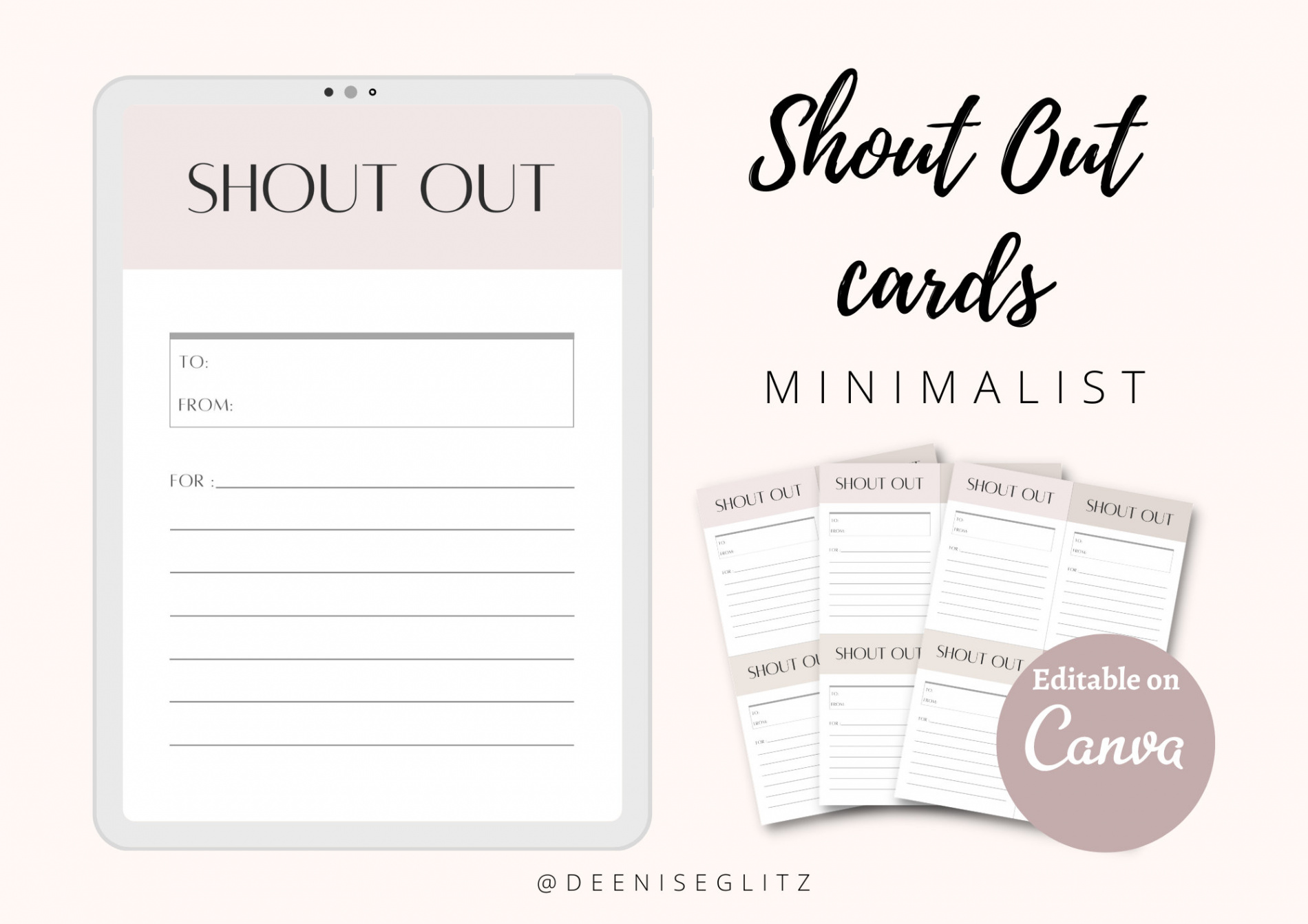 MINIMALIST Shout Out Cards Staff Appreciation Co-workers - Etsy