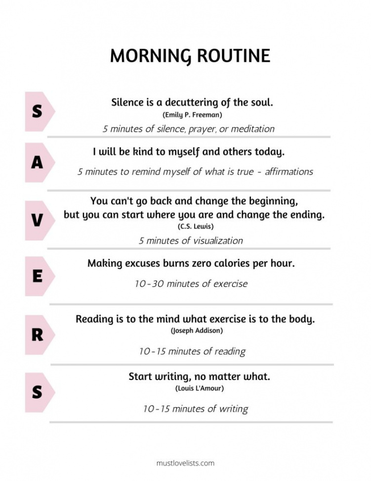 Miracle Morning Inspiration (Free Printable) - Must Love Lists