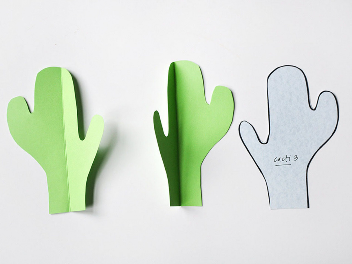 Modern -D Paper Cactus Craft  Fun65