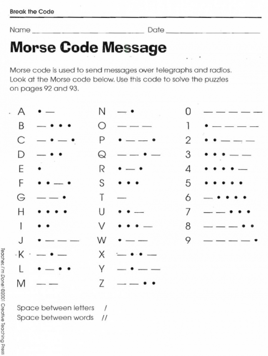 Morse Code Message - Break the Code  Coded message, Morse code