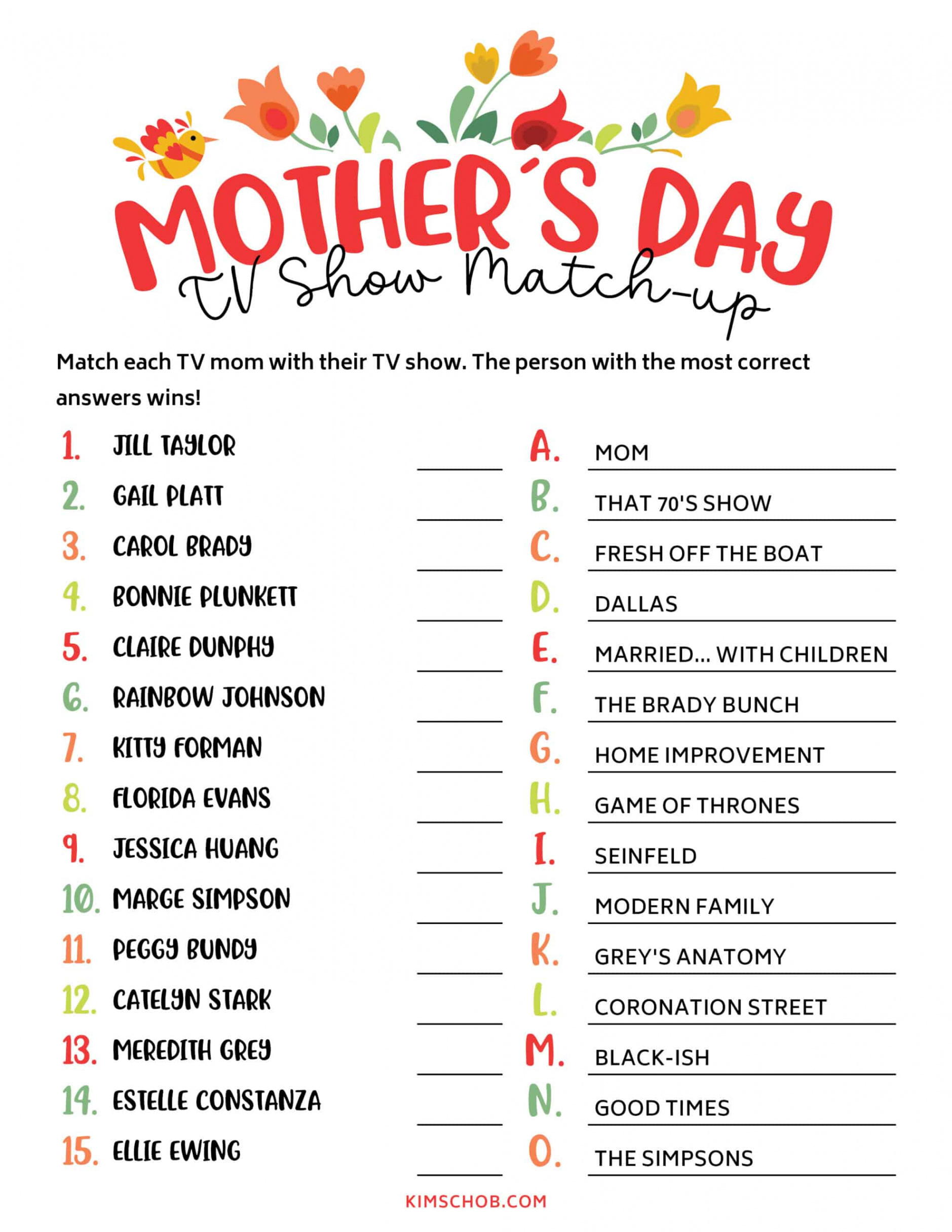 Mothers Day Ultimate Games Bundle  Printable Activities, % OFF