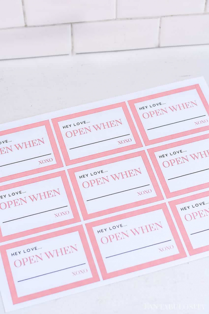 Open When Letter Ideas   FREE Printables Sayings to Choose From!