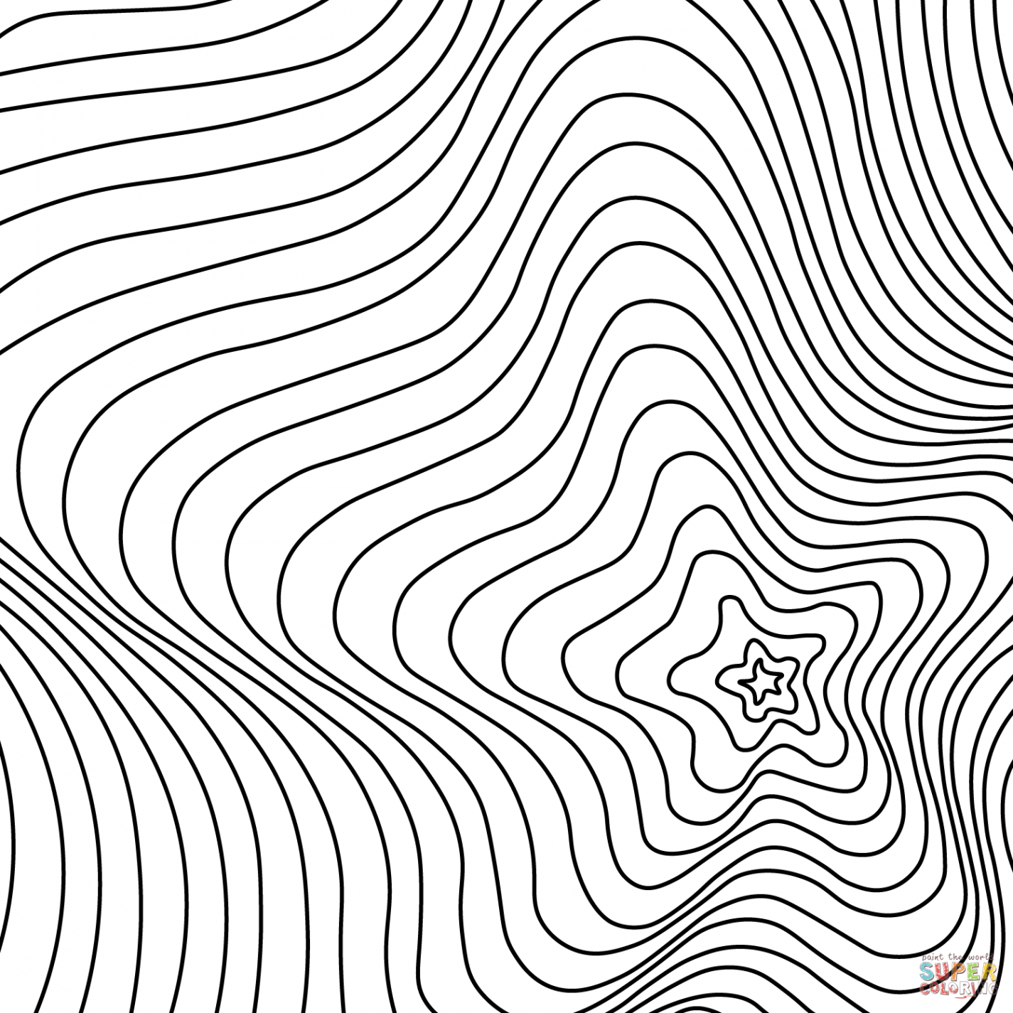 Optical Illusion coloring page  Free Printable Coloring Pages