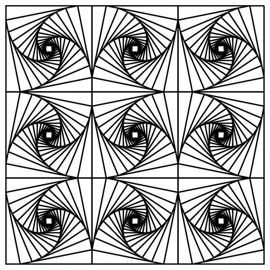 Optical illusion coloring pages to download and print for free