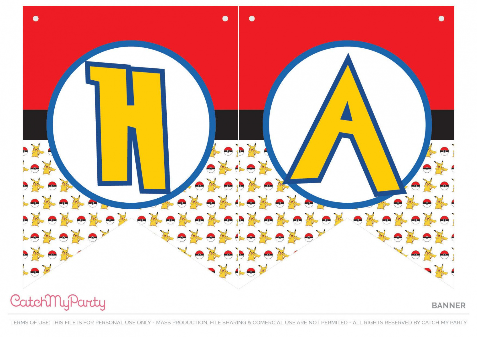 Page   Catch My Party  Printable birthday banner, Pokemon