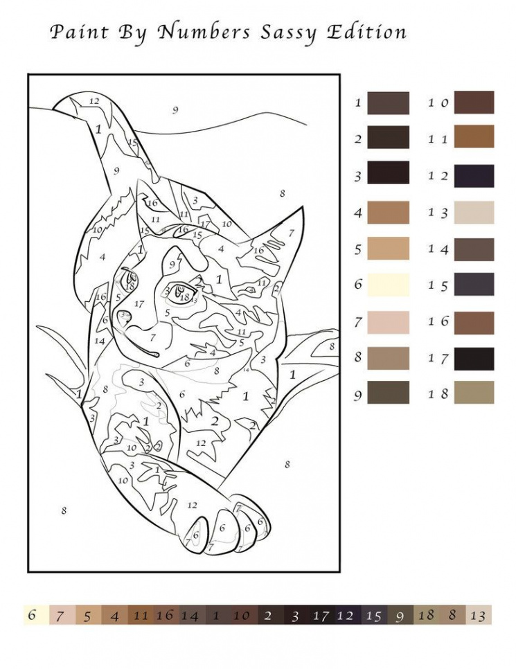 Paint by number, Detailed coloring pages, Color by number printable