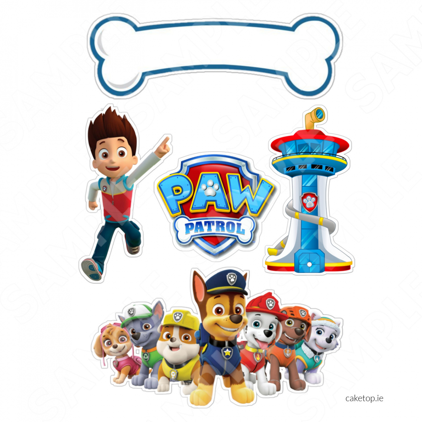 Paw Patrol Cut Out Edible Cake Toppers  Edible Picture  Caketop