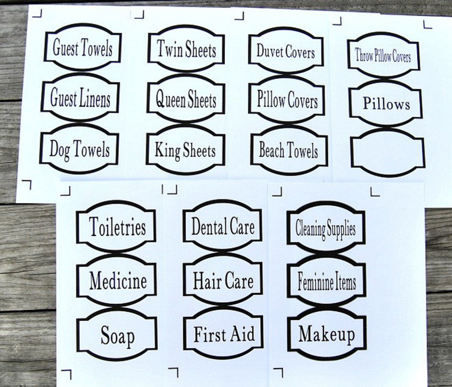 PDF: Bathroom Labels Linen Closet Labels Printable  Etsy