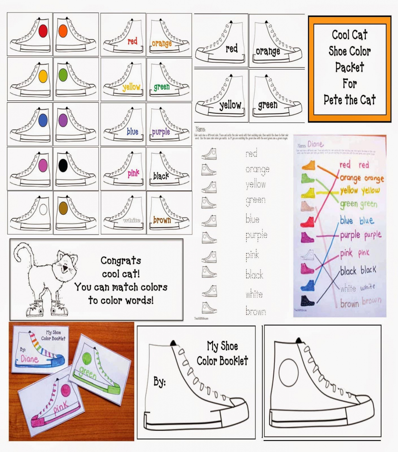 Pete the Cat Activities For I Love My White Shoes - Classroom Freebies