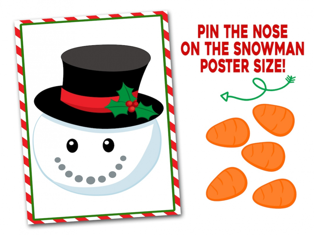 Pin the Nose on the Snowman Printable Weihnachten Klasse - Etsy