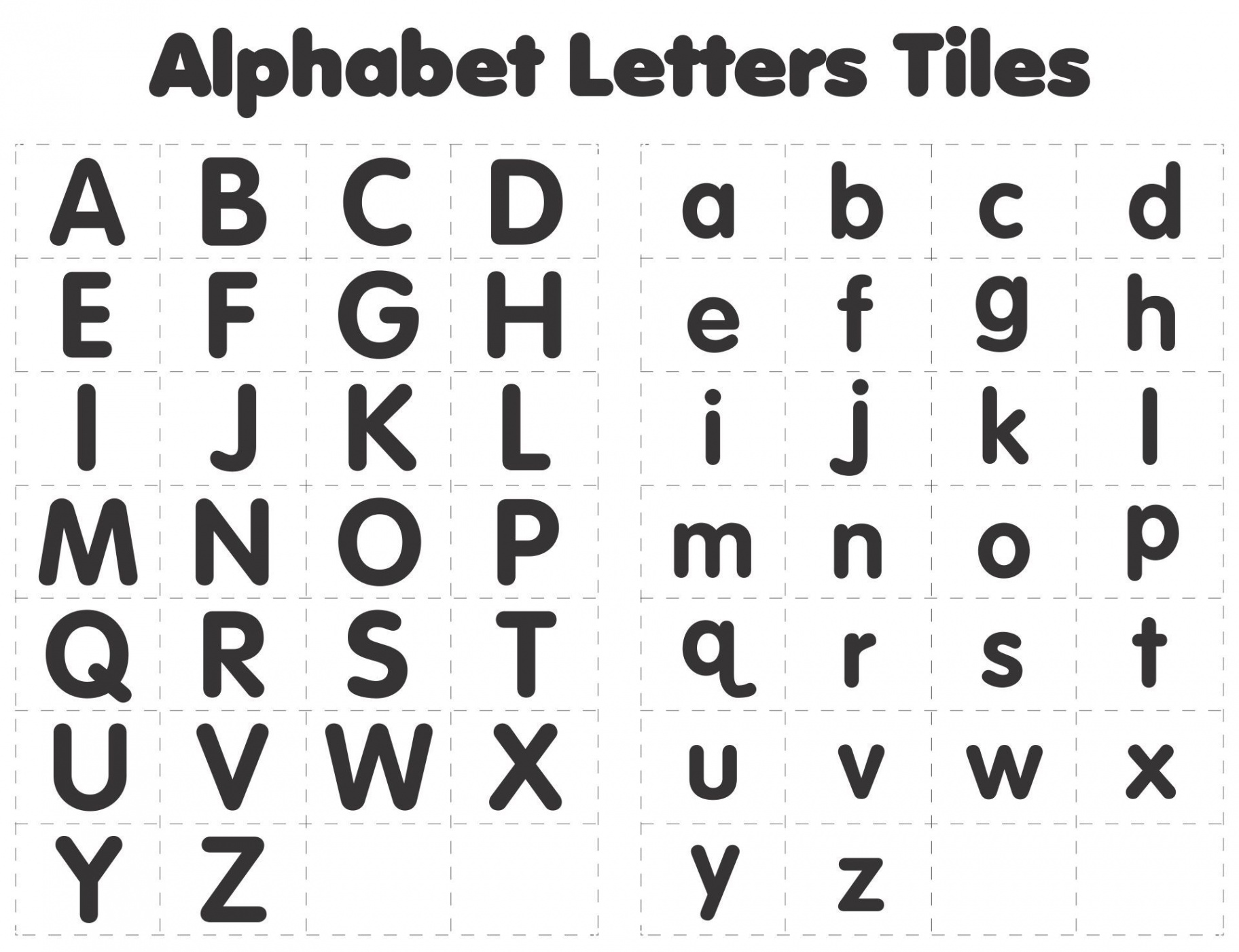 Printable Alphabet Letters Tiles  Printable alphabet letters