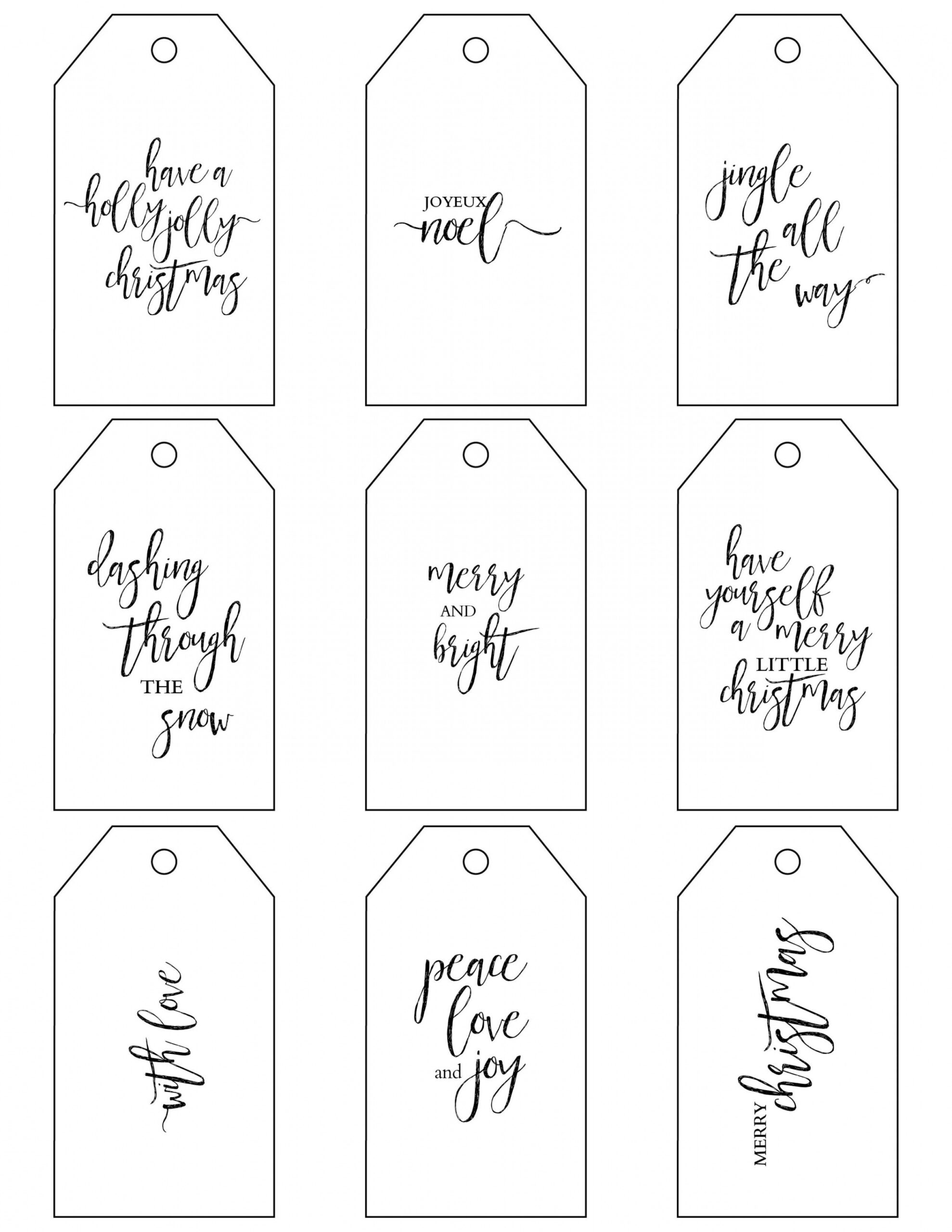 Printable Christmas Gift Tags make holiday wrapping simple