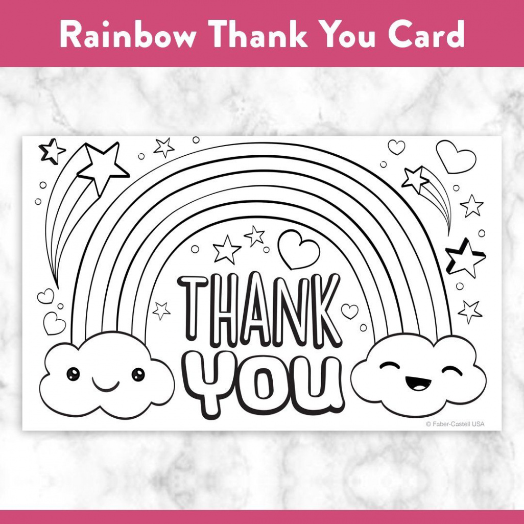 Printable Coloring Thank You Cards  Printable coloring cards